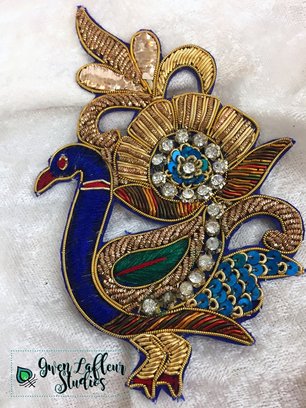 Peacock Sari Patches | Gwen Lafleur Studios