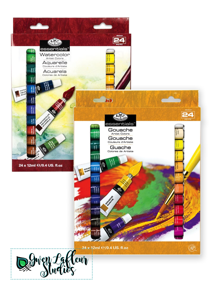 Royal & Langnickel GOU24 Gouache Color Artist Tube Paint, 12ml, 24-Pack, 12  Count (Pack of 1), 24 Pack